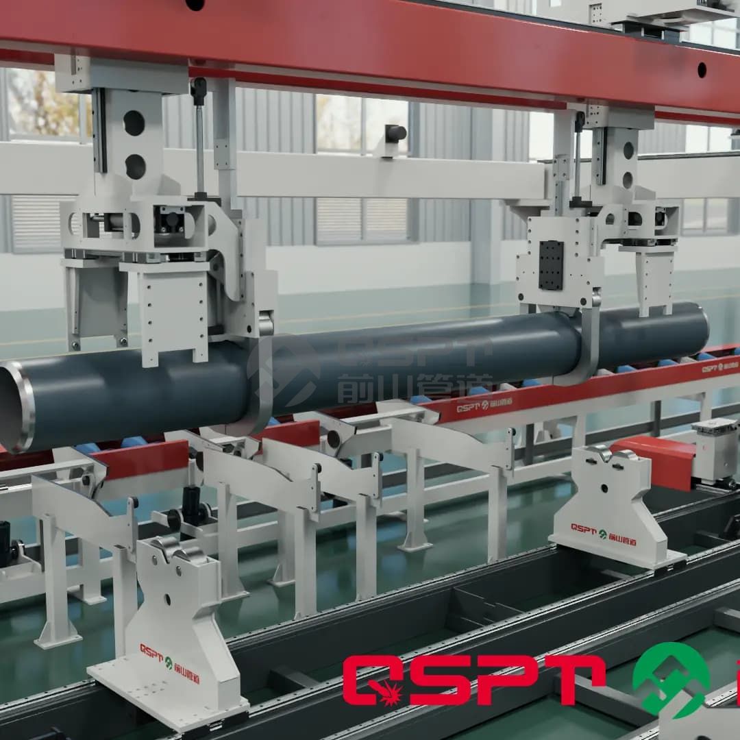 Large caliber pipe mechanical arm lifting system